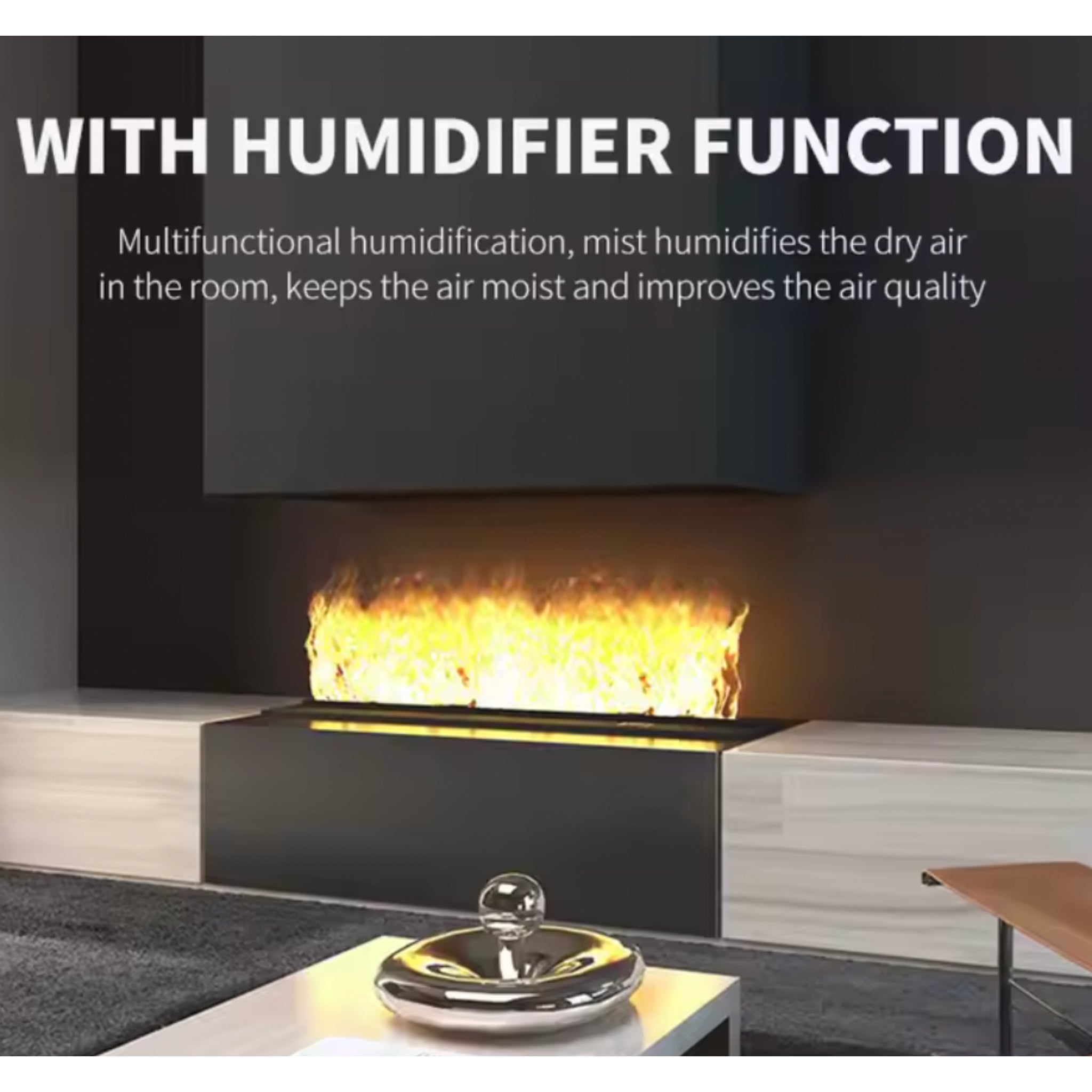 LuxeFlame Linear Electric Fireplace