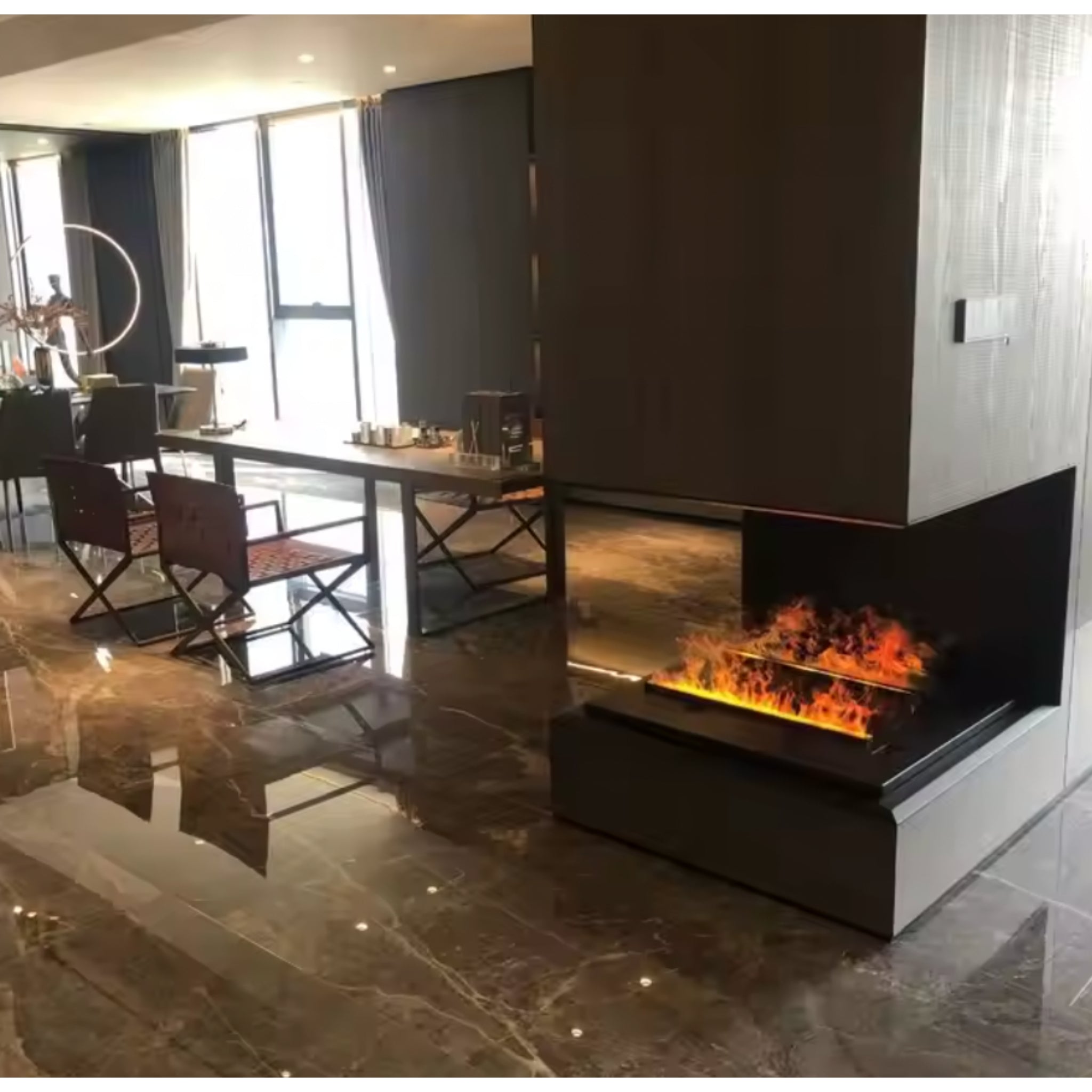 LuxeFlame Linear Electric Fireplace