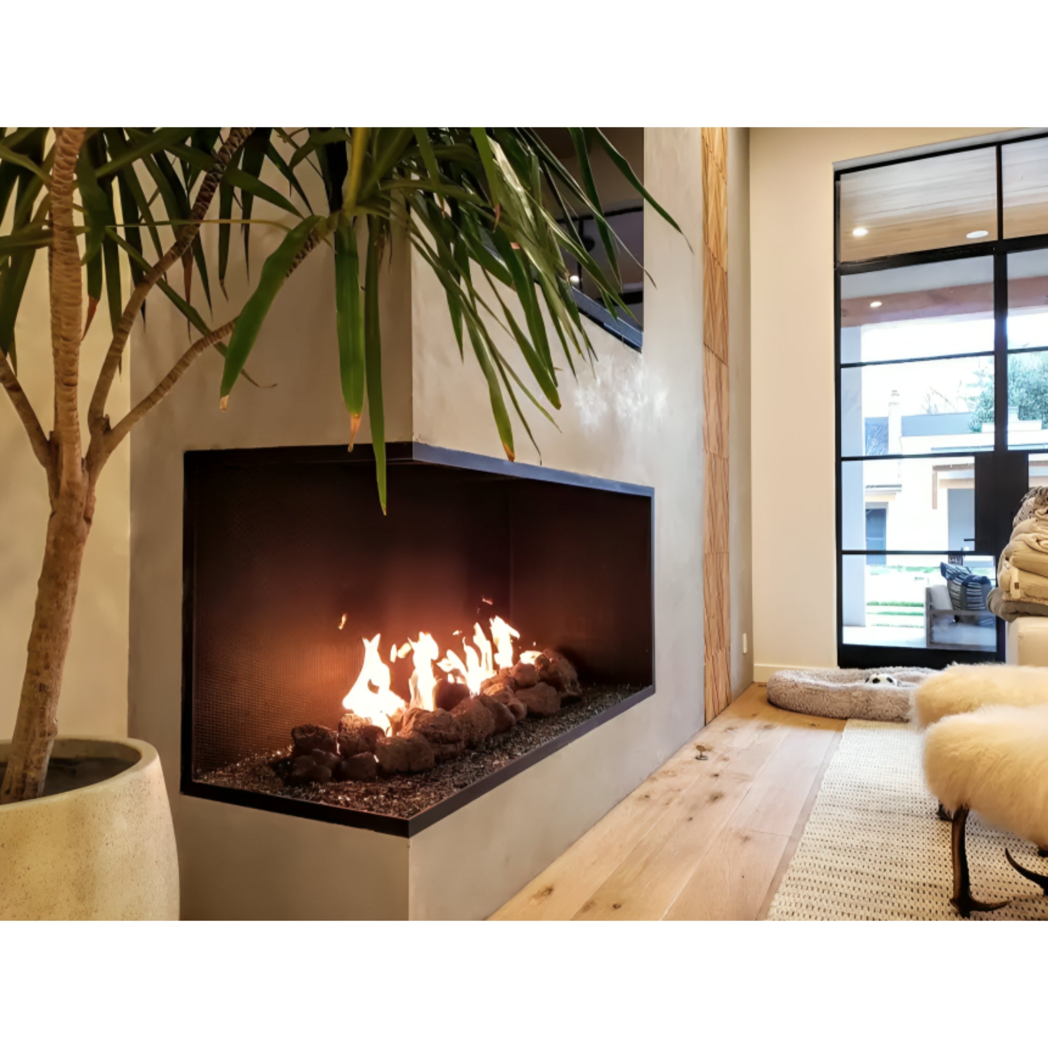 LuxeFire Wall-Mounted Gas Fireplace